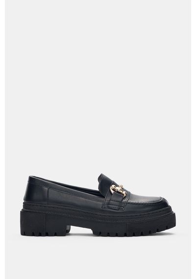 Darian Tokalı Bayan Loafer Ayakkabı- Siyah