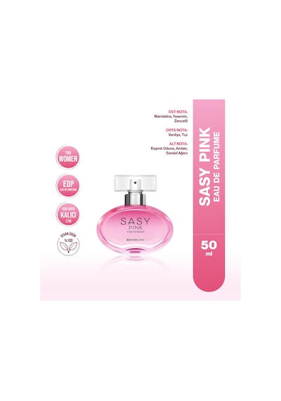 Sasy Pink Eau De Parfume For Women 50 Ml Çiçeksi