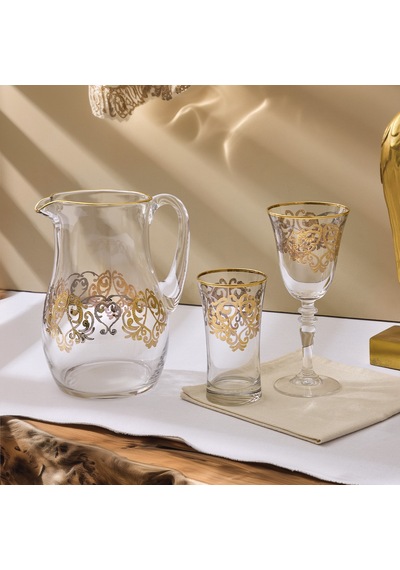 Aryıldız Veronica Gold-platin 25 Parça 12 Kişilik Su Seti Çok Renkli