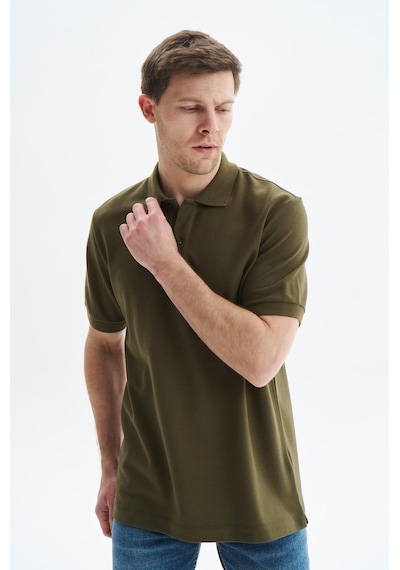 AR-MA Arma Erkek Regular Fit Basic % 100 Pamuk Pike Polo Yaka Tişört Y29374354502 Haki
