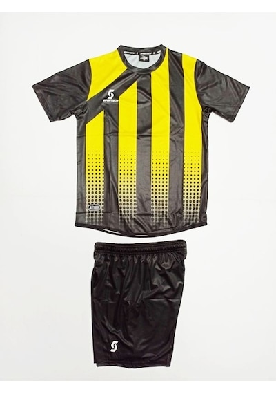 Sportech Sarı-Siyah Forma Takımı K0132 (Tek Kelime İsim Ve Numara Yazılır) Sarı - Siyah