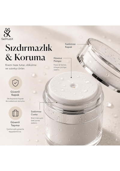 Airless Vakumlu Krem Kavanozu 3'lü Set 15 Ml + 30 Ml + 50 Ml - Havasız Pompalı Yeniden Doldurulabilir Kozmetik Krem Kutusu, Seyahat Boy Serum, Losyon, Fondöten Ve Bb Cream Saklama Kabı Çok Renkli