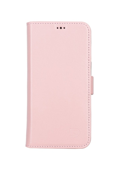 Apple Uyumlu iPhone 13 Deri Cüzdanlı Kılıf Toz Pembe