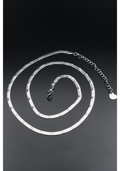 Italyan Model Paslanmaz Çelik Zincir 4mm 902099 Gümüş