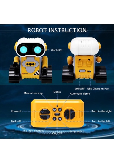 Çocuklar Rc Wall-e Akıllı Robot Tavşan Hareket Algılama