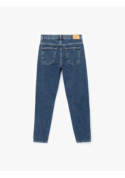 Koton Pamuklu Yüksek Bel Regular Fit Mom Jean Pantolon - Mom Jeans Koyu İndigo 6wal40177md Dark Indigo Koton Pamuklu Yüksek Bel Regular Fit Mom Jean Pantolon - Mom Jeans Koyu İndigo 6wal40177md Dark Indigo