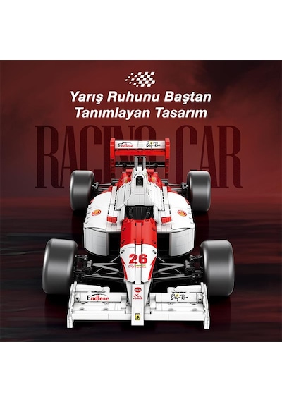 Reobrix Technic 11039 1/8 Mclaren Formula 1 Araba Yaratıcı Yapı Blok Seti Building Blocks -2800parça