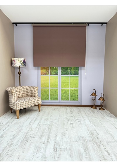Donatti Stor Perde İthal Mat Polyester Koyu Kahve P1620 Koyu Kahverengi