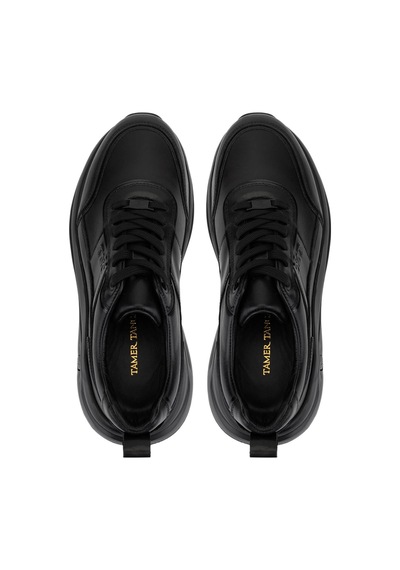 Tamer Tanca Erkek Hakiki Deri Siyah Sneakers & Spor Ayakkabı 298 3160-30219 Erk Ayk Sk25-26 Sıyah Atlas Siyah