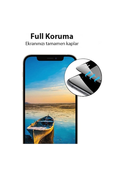 Ally Apple Uyumlu   iPhone 13 Mini 5.4 9D Full Tempered Cam Ekran Koruyucu Siyah (368207493)