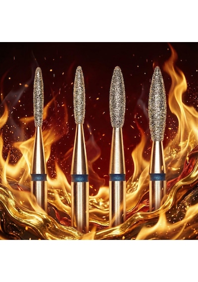 Elmas Sivri Alev Freze Mavi Çap 1,6mm