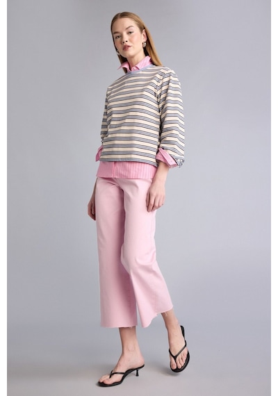 Defacto Culotte Yüksek Bel Gabardin Pantolon C7535ax26smpn47 Pembe-pn47