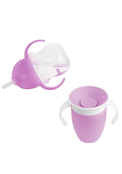 Munchkin Tıklama Kilitli Uçlu Alıştırma Bardağı 6ay+,207ml,mor +m Mor