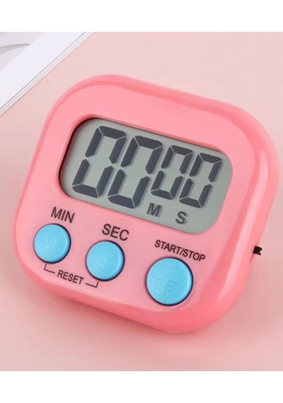 Gaman Js-118 Mıknatıslı Dijital Kronometre İleri Veya Geri Sayım Pembe