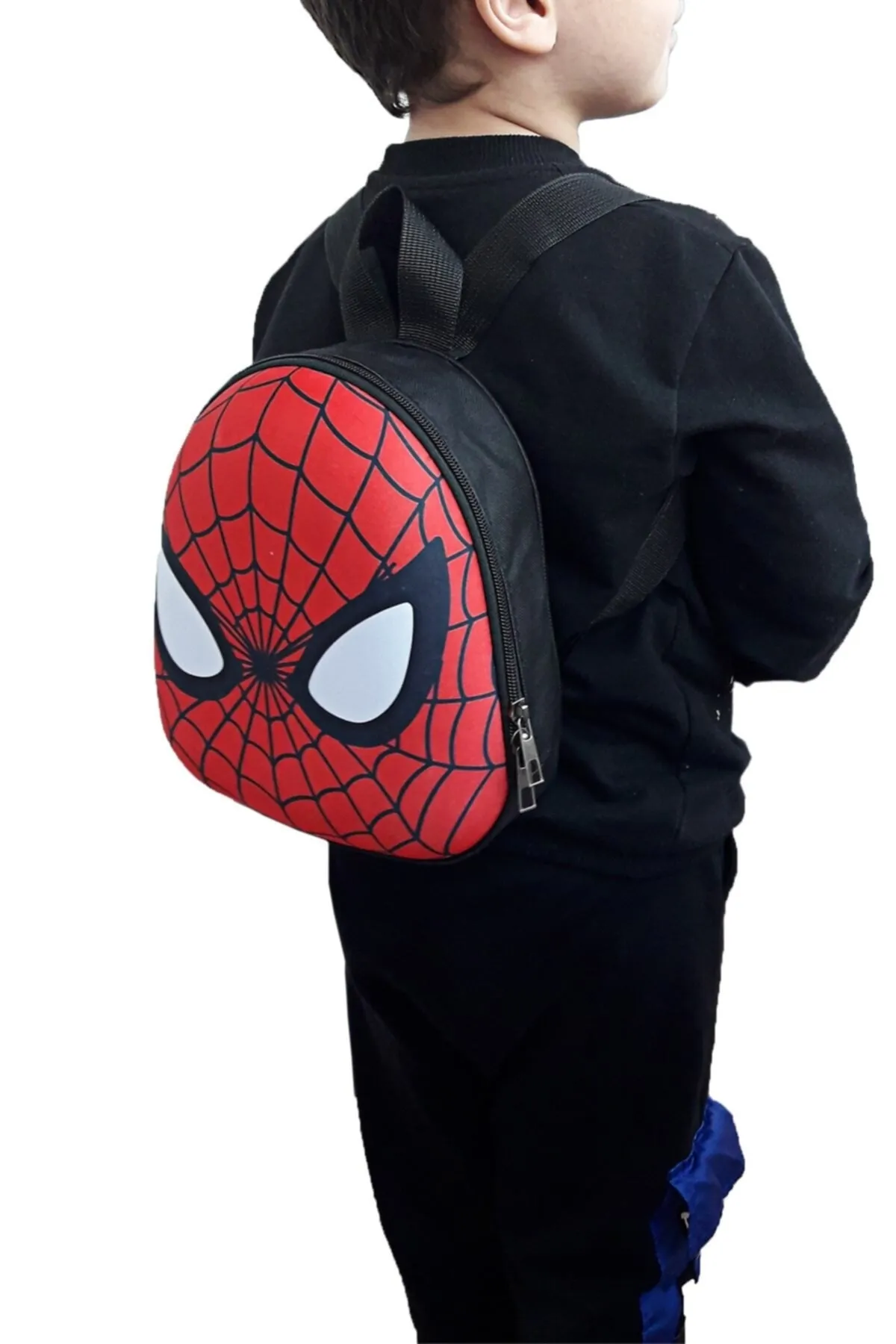 Marvel Spiderman 3d Kabartmalı Çocuk Anaokulu Kreş Ve Günlük Kullanım Çantası Örümcek Adam Sırt Çantası Siyah - Kırmızı