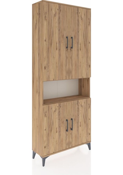 Arges Dolap 5 Raflı 4 Kapaklı 88x30x221 Çam-çam Çam