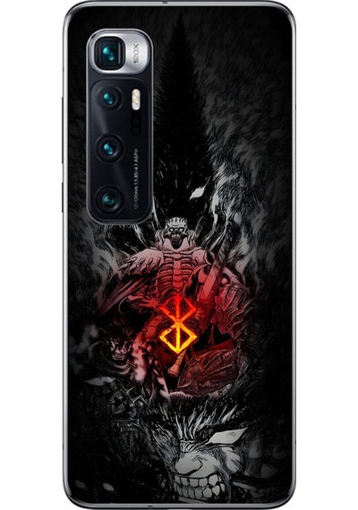 Xiaomi Mi 10 Pro Uyumlu Şeffaf Kılıf Berserk 2 Tasarımlı