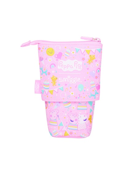 Peppa Pıg İç İçe Geçmeli Katlanır Kalem Kutusu Pembe