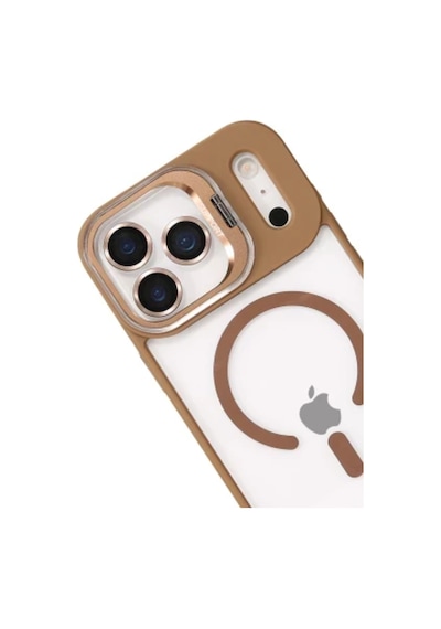 İphone 17 Pro Max İçin Uyumlu Standlı Ve Kamera Lens li Şarj Özellikli Ultra Lüks Kılıf