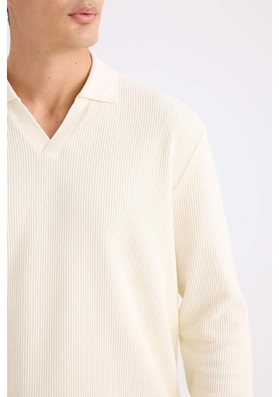 DeFacto Regular Fit Polo Yaka Sweatshirt D7448AX25SPER235