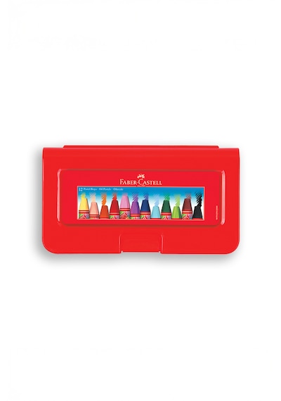 Faber-Castell Altıgen Pastel Boya 12 Renk Plastik Kutu