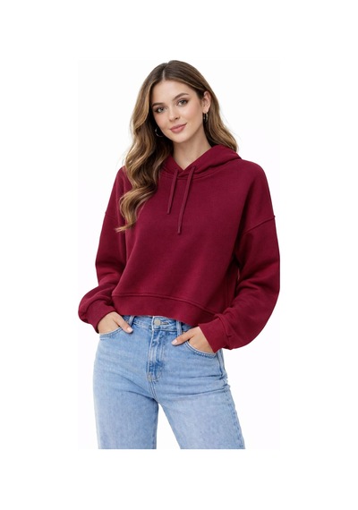 Bebuy Kapşonlu Sweatshirt Bordo