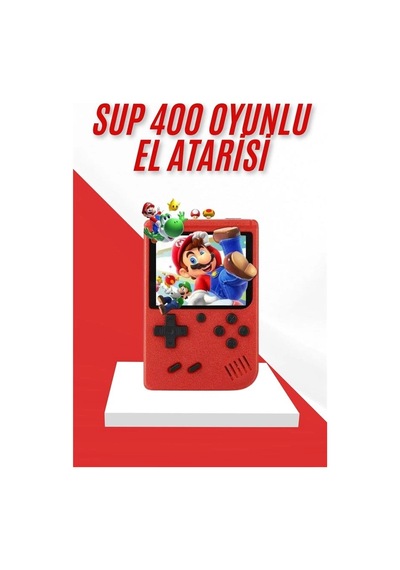 Mey İthalat Nostalji Oyunlu Mini Atari Gamebox 400 Oyunlu El Atarisi