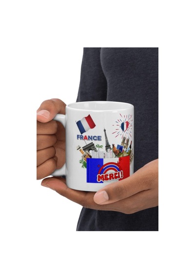 Fransa Kupa Bardak 2 Adet Seyahat Hatıra France Mug