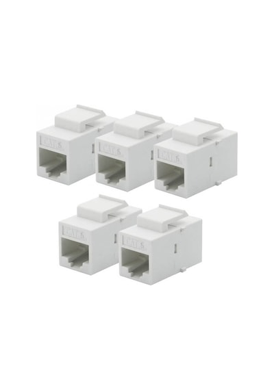 RJ45 Cat6 Konnektör Keystone Jack Dişi Dişi Ara Uzatma - 50 Adet
