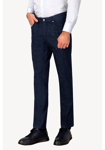 Ysf Erkek Lacivert Regular Fit Kot Pantolon