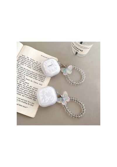 Samsung Galaxy Buds 2 - Buds Pro - Buds Live - Buds 2 Pro - Buds Fe Uyumlu Kılıf Süslü Kalp Desenli Mor-kalp