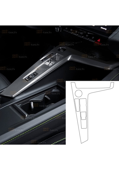 Peugeot 308/408 Uyumlu Vites Etrafı 5d Karbon Görünümlü Tpu Koruma 2023-2026
