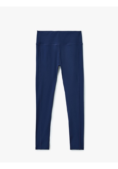 Koton Yüksek Bel Dikiş Detaylı Slim Fit Spor Tayt Lacivert 5sak40017nk Lacivert