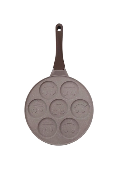 Thermoad Granit Döküm Emojili Pankek Tavası Vizon 28 Cm Vizon