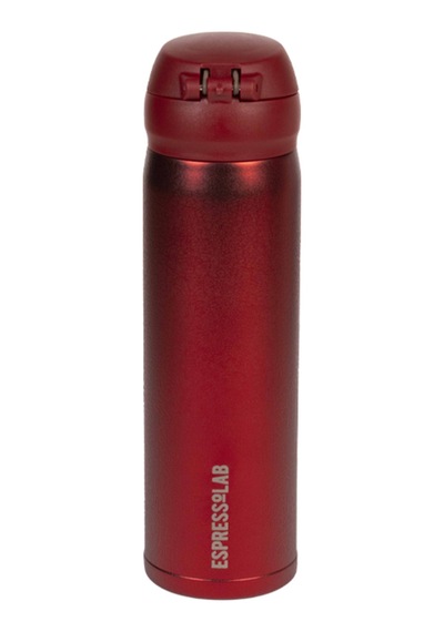 Kırmızı Dokulu Paslanmaz Çelik Termos 430 ML Kapaklı No:105