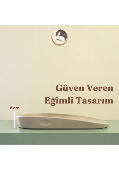 Lunalica Nora Bebek Alt Değiştirme Matı - 50x70cm, Bej, Kolay Silinir, Yenidoğan Şifonyer Üstü Alt Açma Pedi Minderi