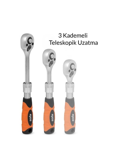 Rico 1/4" Uzatmalı Cırcır Kolu 72 Diş (013-kk1472)