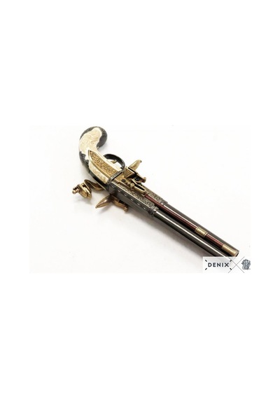 Denix-double-barrelled Turn-over Pıstol, Uk, 1750