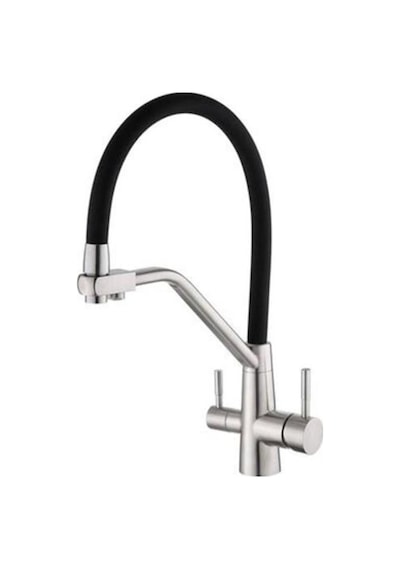 Fleko Arıtmalı Spiralli Inox Siyah Eviye Bataryası Ks16s3 Inox