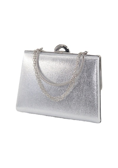 Keeba Suyolu Taşlı Gümüş Abiye Çanta Abiye Portföy Clutch Davet Gece Çantası Kadın Abiye Taşlı Çanta