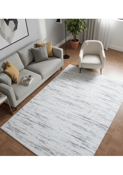 Yağmurser Lüx Yumuşak Dokulu Kaymaz Taban Halı Yolluk 3055 Gri Çok Renkli
