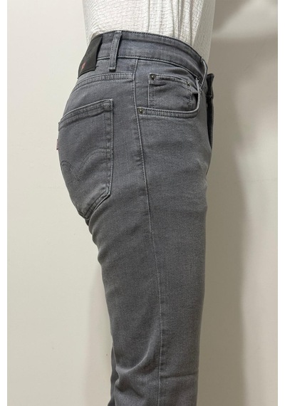 Hacker Denim Dmctekstil Erkek 1021 Yüksek Bel Normal Kesim Boru Paça Jean Pantolon Gri