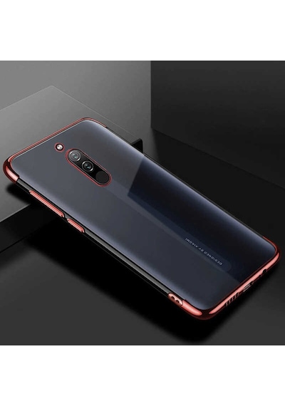 Xiaomi Redmi 8 Köşeleri Renkli Kamera Korumalı Şeffaf Kılıf