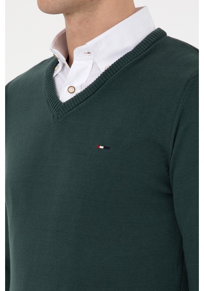 U.s. Polo Assn. Erkek Koyu Yeşil Kazak /triko 50313668-vr079 Koyu Yesıl