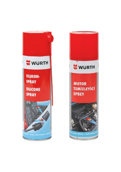 Motor Temizleyici Sprey 500 Ml + Silikon Sprey 500 Ml