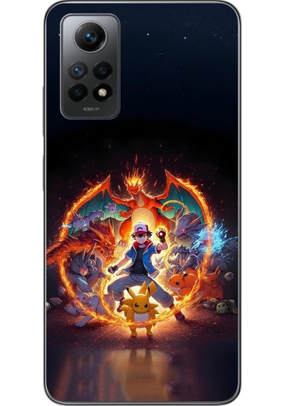 Xiaomi Redmi Note 12 Pro Uyumlu Şeffaf Kılıf Pokemon 3 Tasarımlı