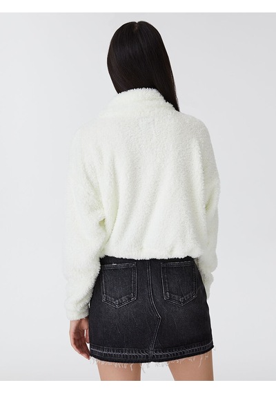 Loft Oversize Kadın Sweatshirt Beyaz