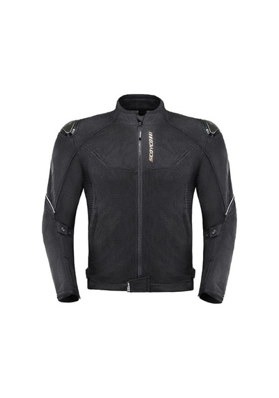 Scoyco Jk194 Motosiklet Montu Yazlık Fileli Dayanıklı Makro Kumaş Motorcu Mont Black