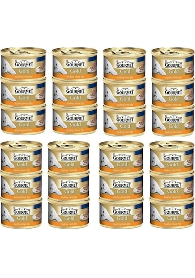 Purina Gourmet Gold Kıyılmış Hindi Etli Konserve Yetişkin Kedi Maması 24 x 85 G