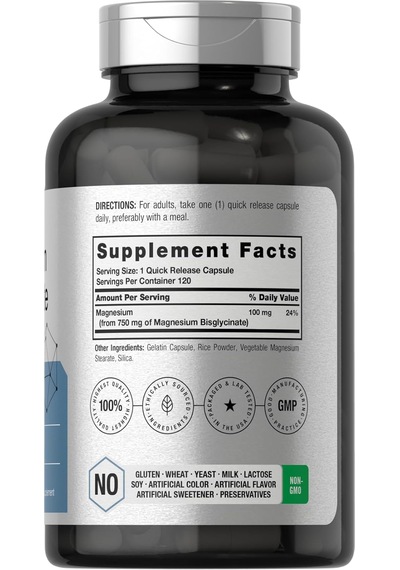 Horbäach Magnesium Bisglycinate 120 Caps Aromasız